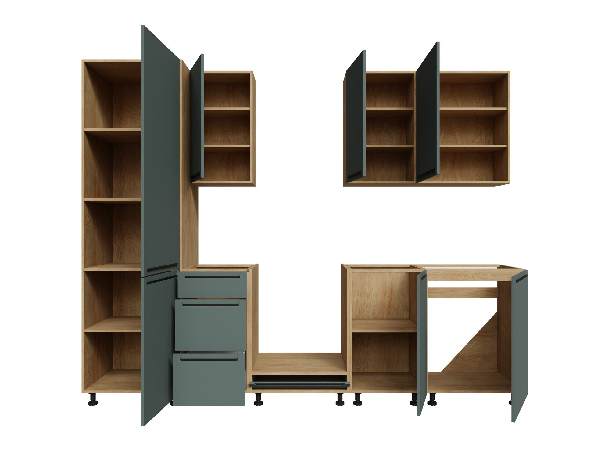 Modulinis virtuvės komplektas Riso Green 168