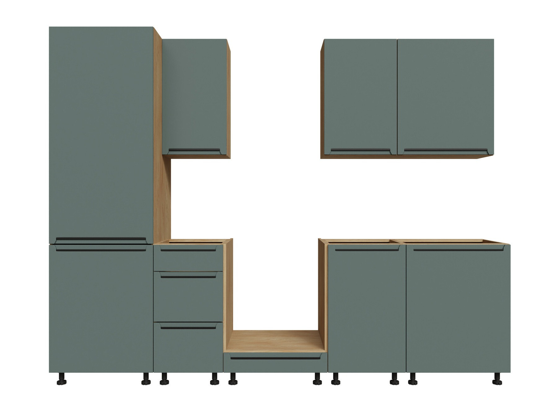 Modulinis virtuvės komplektas Riso Green 168