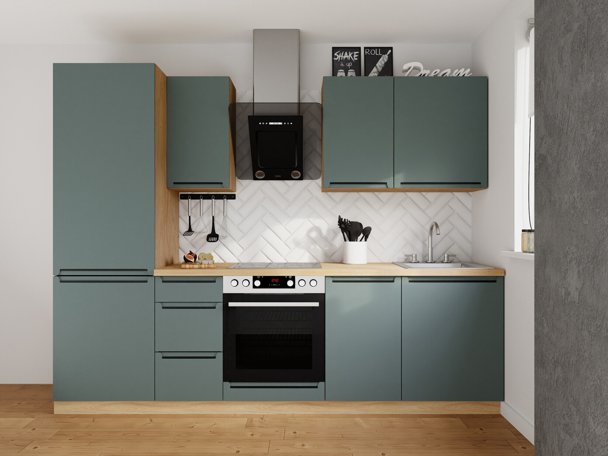 Modulinis virtuvės komplektas Riso Green 168