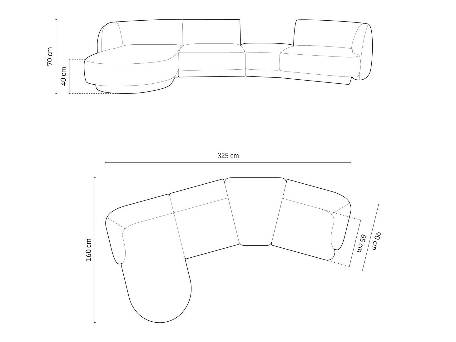 Modulinis minkštas kampas Tivlomi 121 (Bluvel 77)