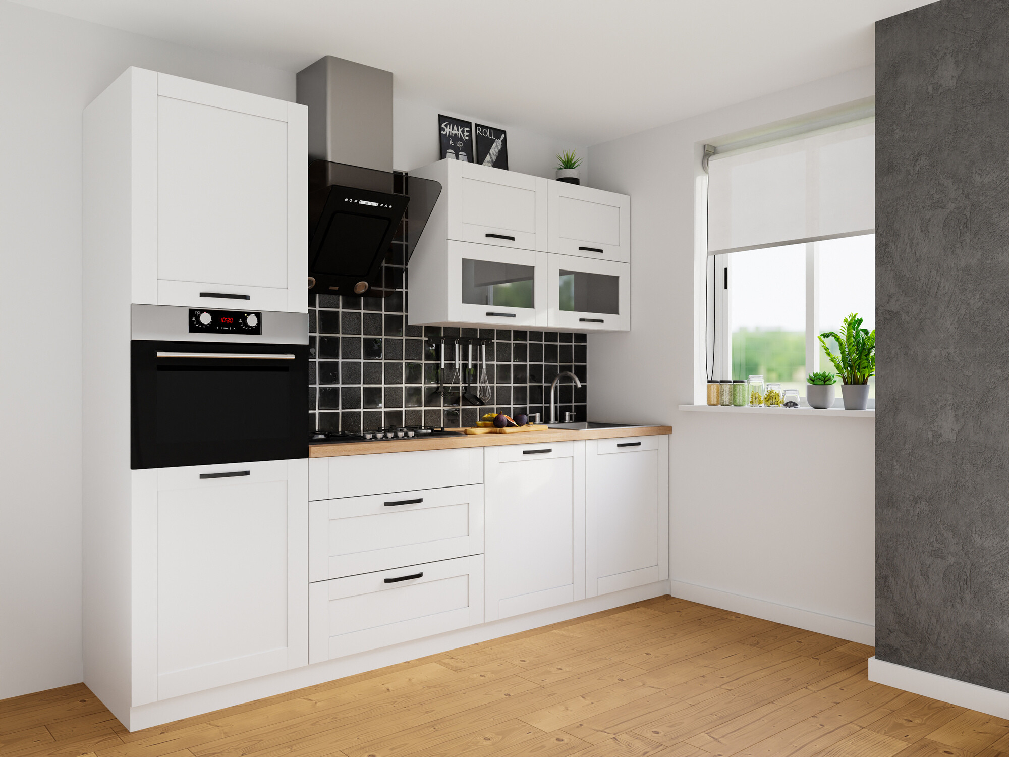 Modulinė spintelė plautuvei su stalčiumi Eva White 126
