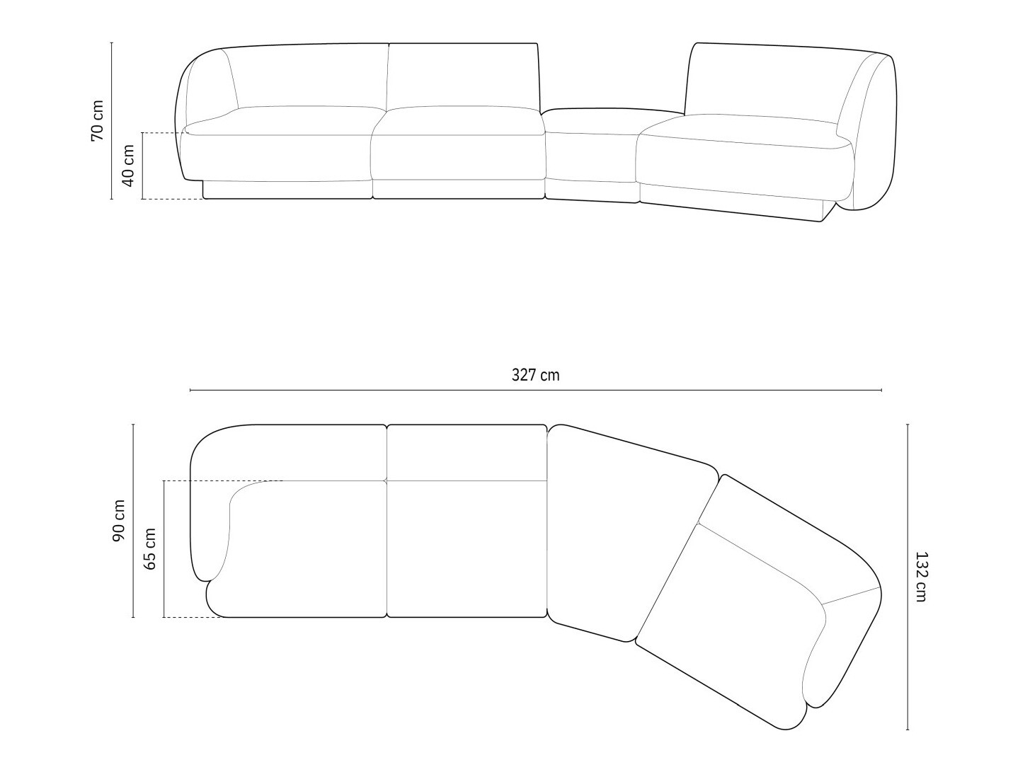 Modulinis minkštas kampas Tivlomi 122 (Bluvel 22)