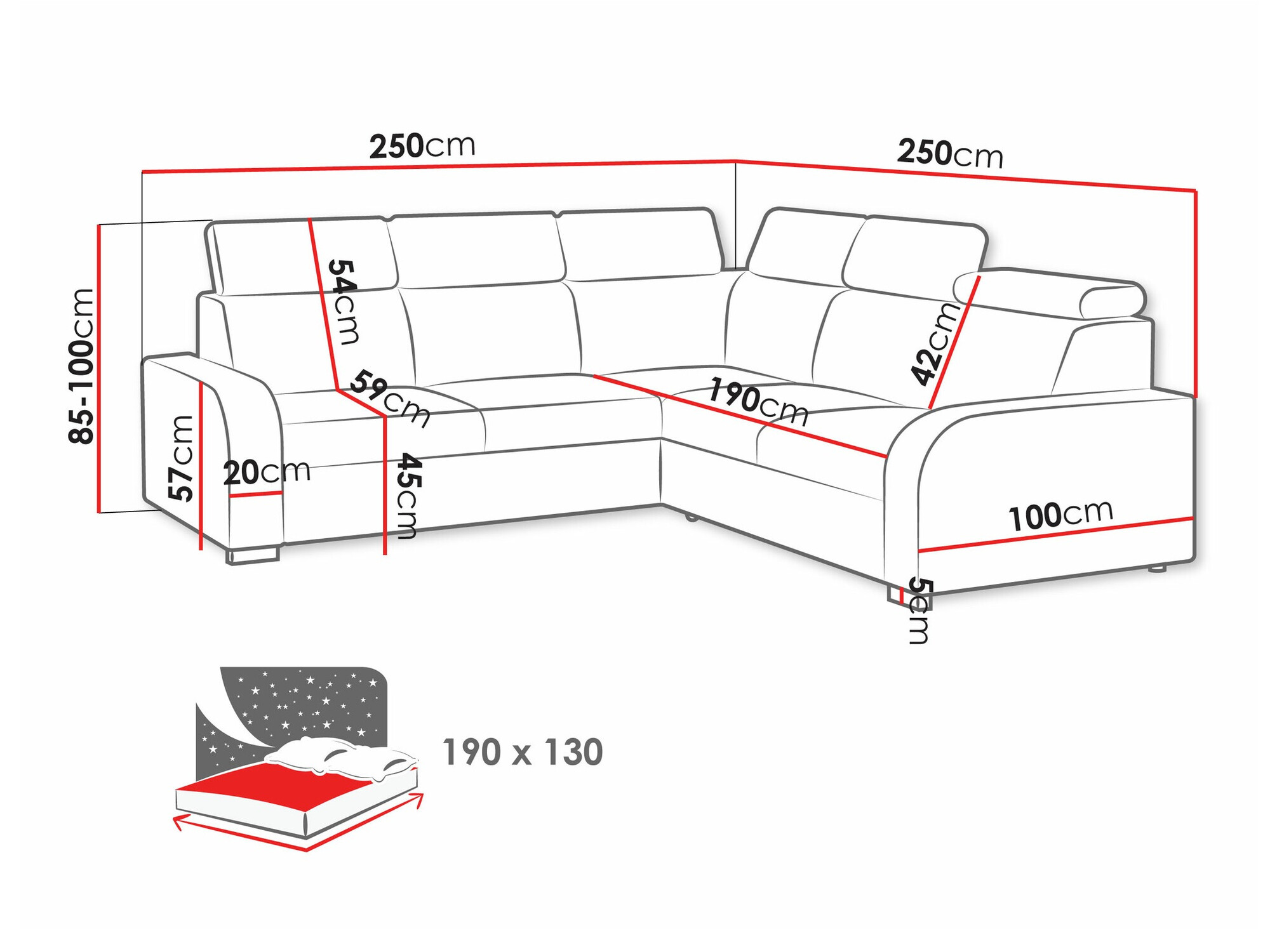 Minkštas kampas Etrcala 101 (Crown 2)