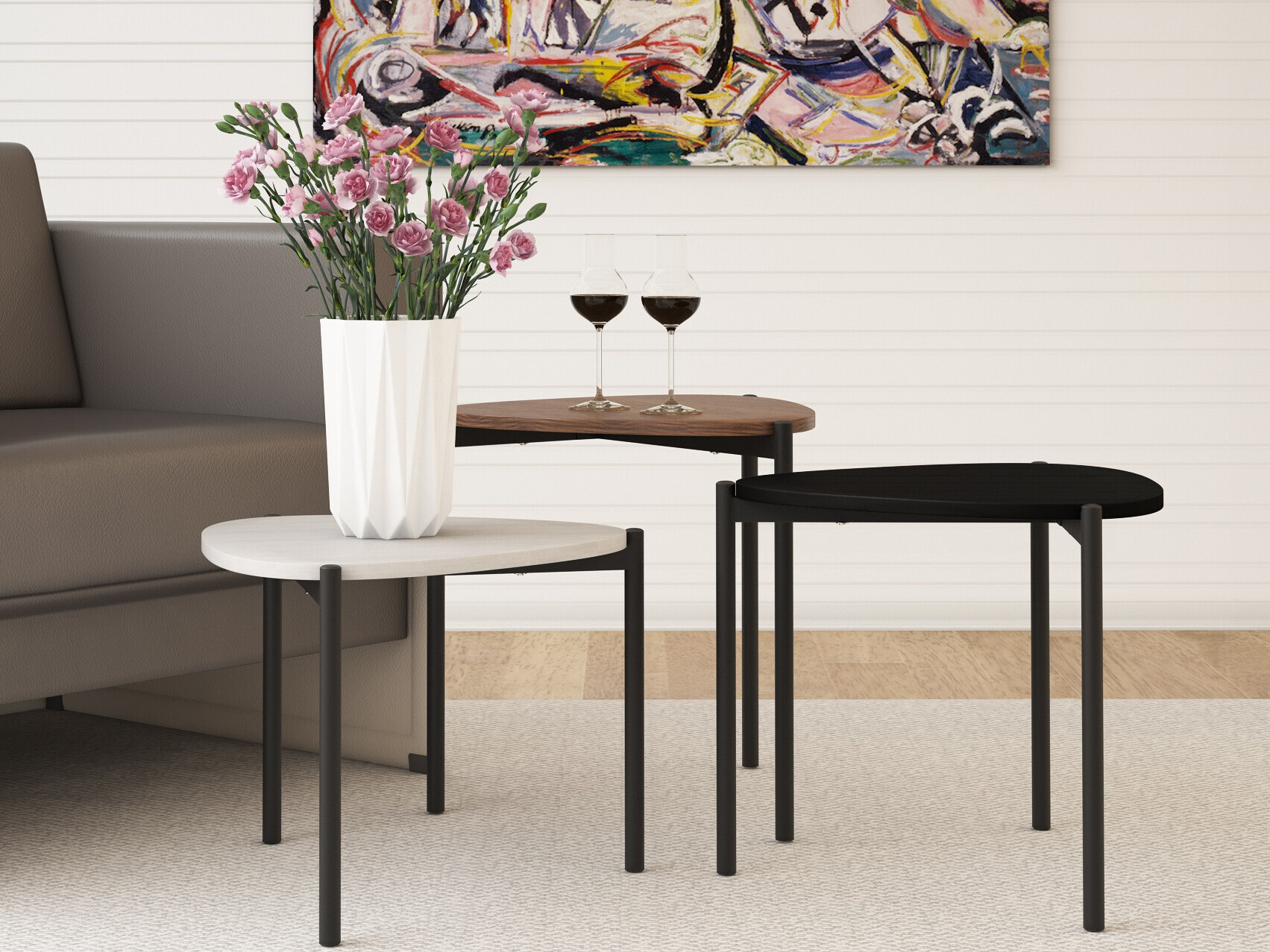 Šoninių staliukų komplektas Denton 1449