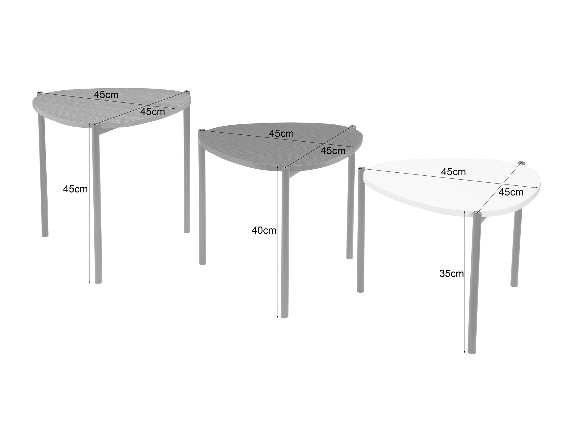 Šoninių staliukų komplektas Denton 1449