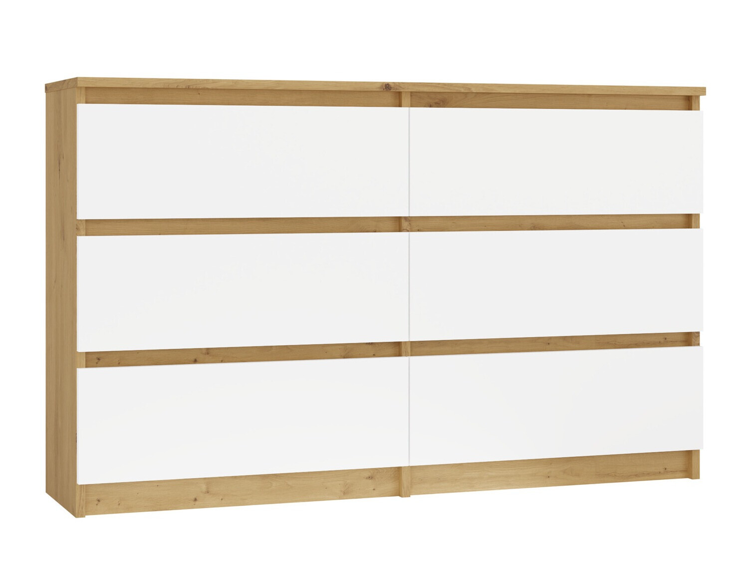 Komoda Elbvelu 103 (Artisan ąžuolas + Balta)