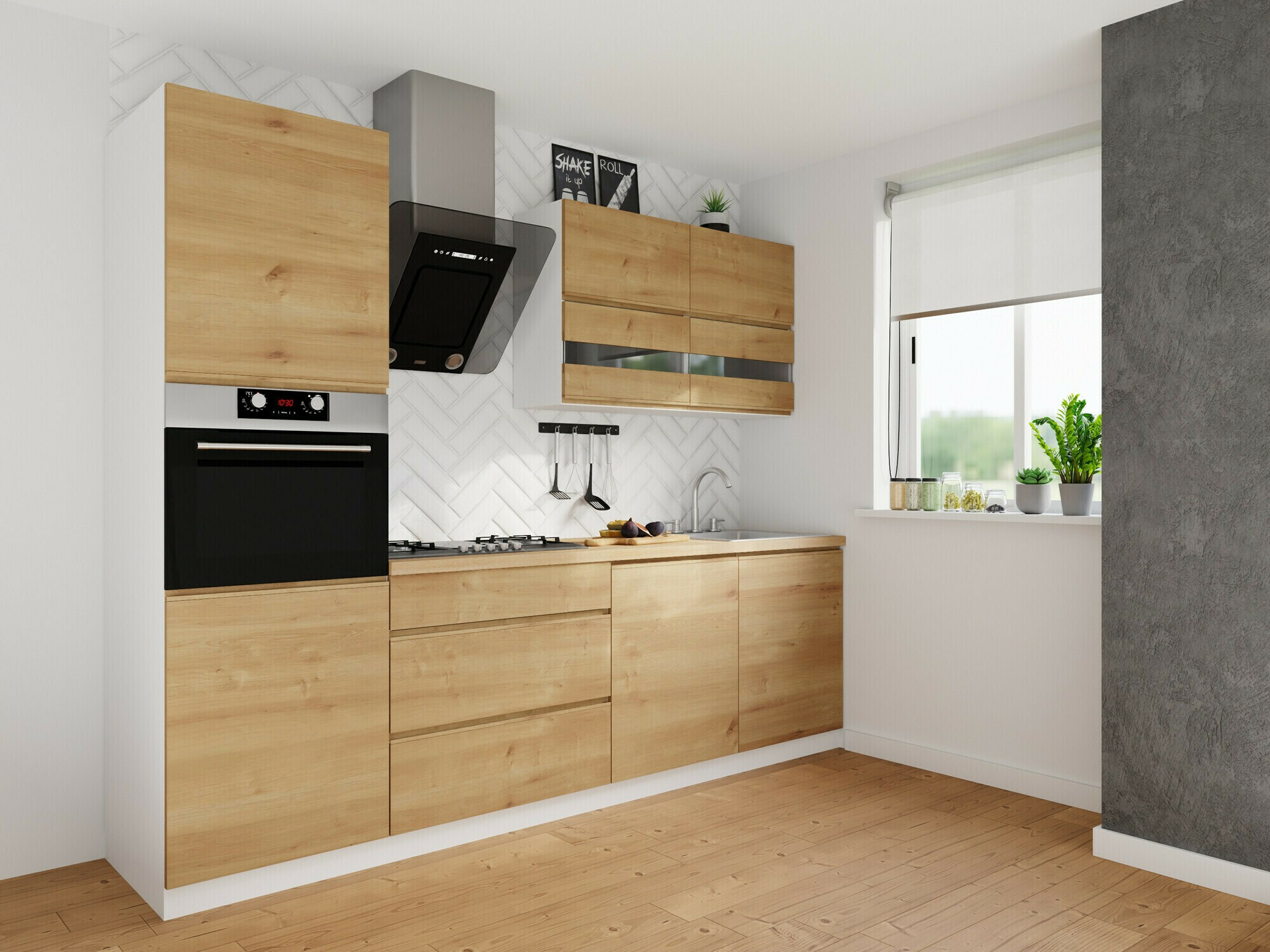 Modulinė pakabinama spintelė Soli Oak 147