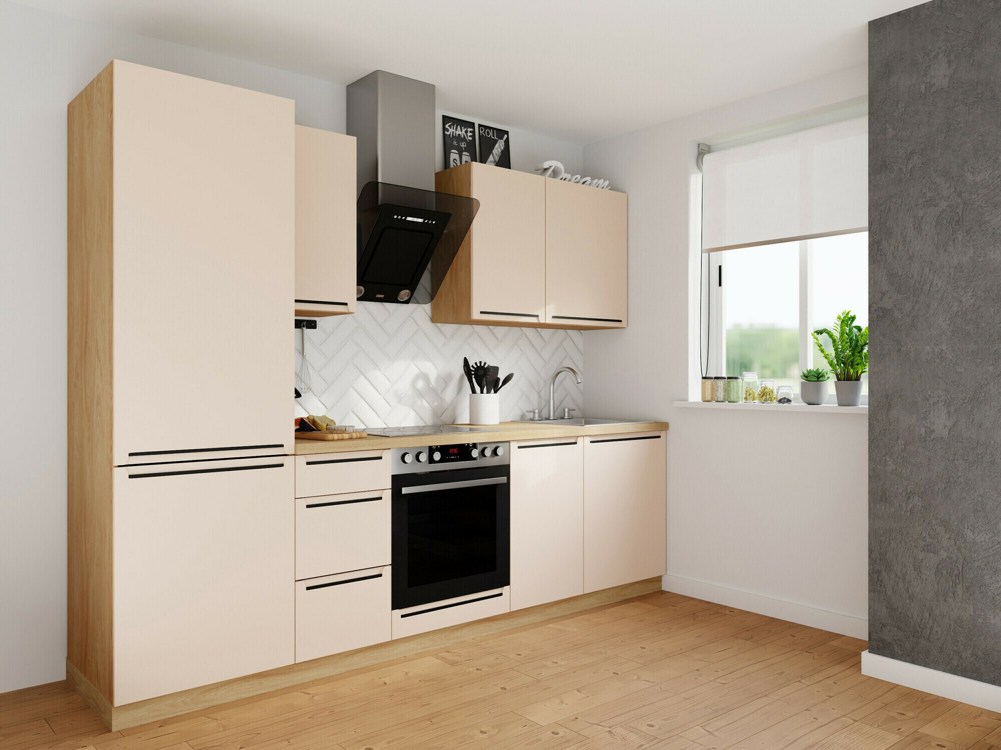 Modulinė spintelė su durelėmis Riso Beige 113