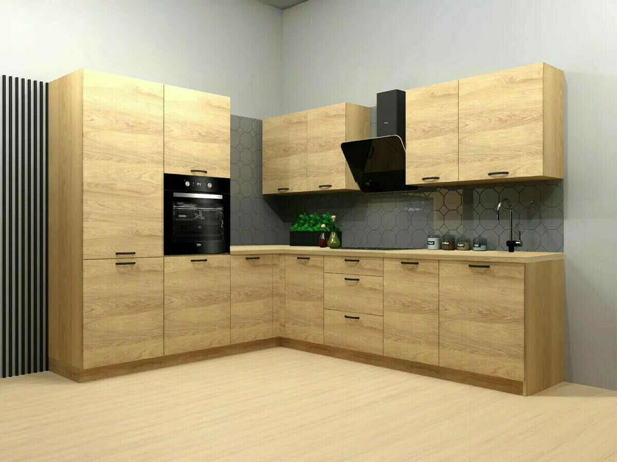 Modulinė kampinė spintelė Amper Oak 128