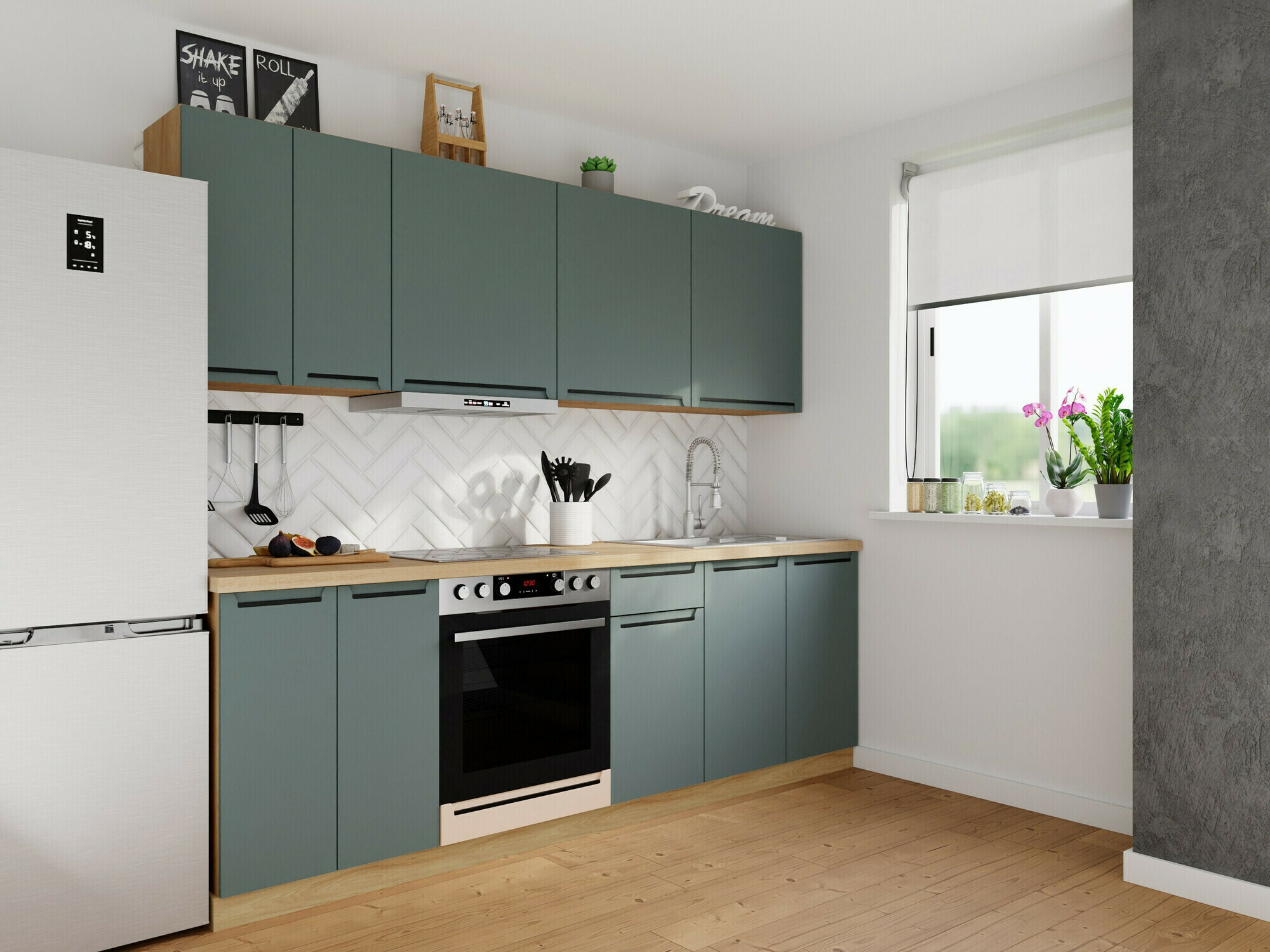 Modulinė pakabinama spintelė Riso Green 146