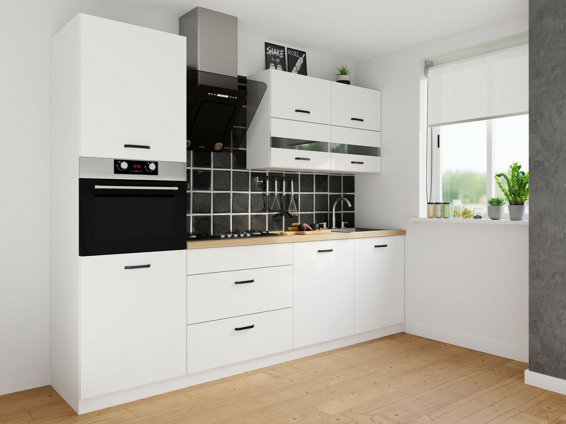 Modulinė spintelė įmontuojamai buitinei technikai Top White 135