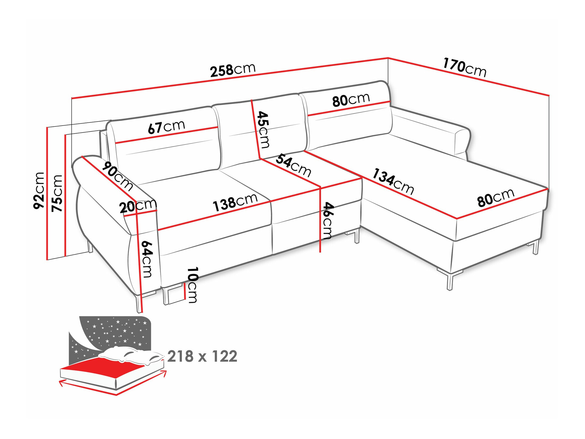 Minkštas kampas Stonecrest 103 (Sierra 741)