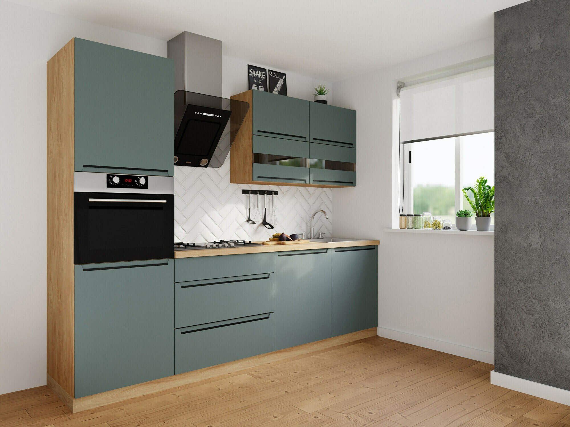 Modulinė pakabinama spintelė Riso Green 163