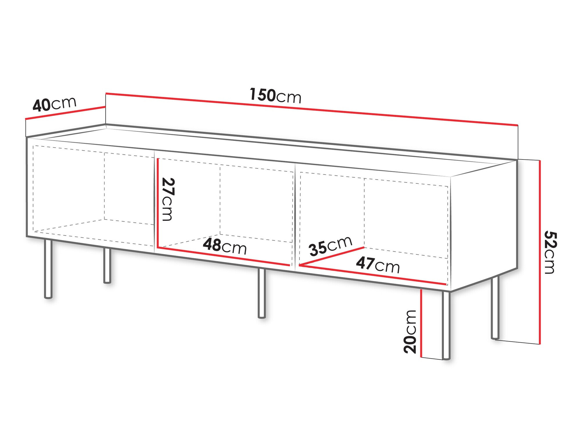 TV staliukas Melbela 106 (Kašmyras + Ąžuolas)
