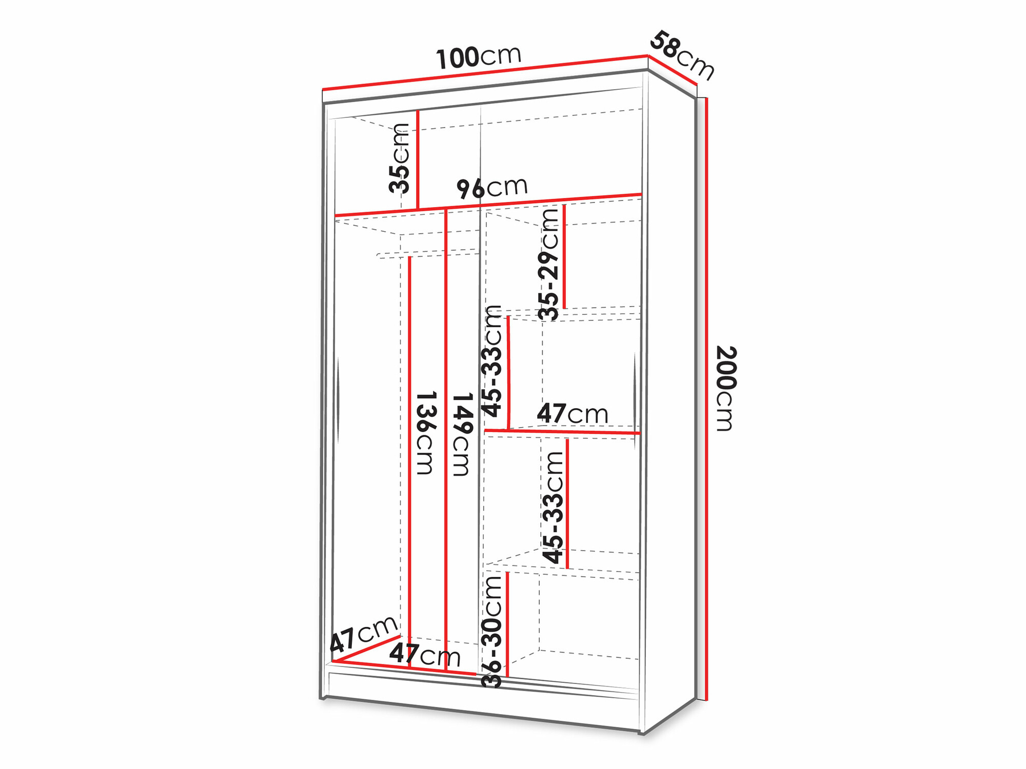Spinta Closico 166 (Juoda)