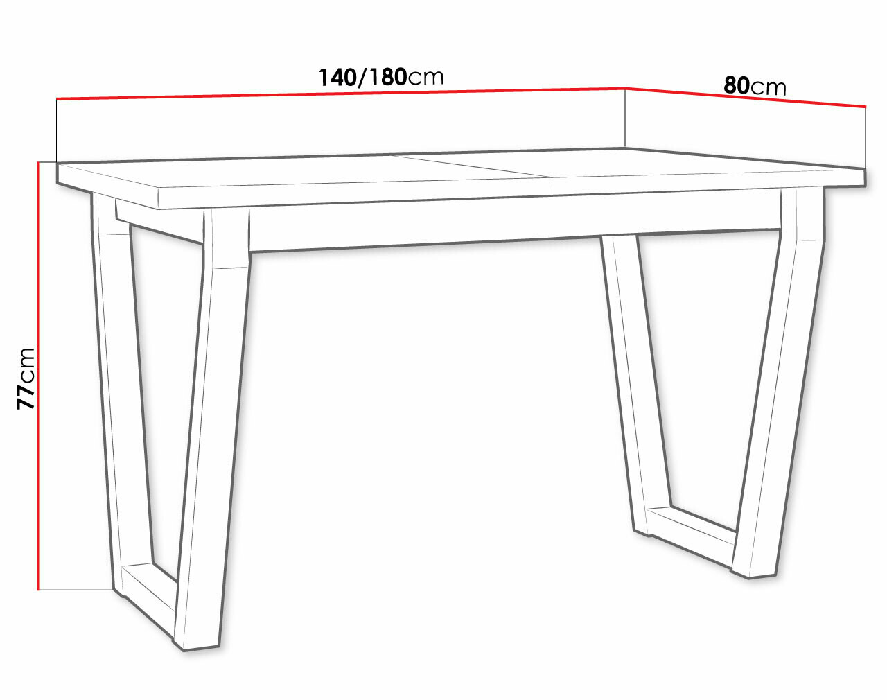 Stalas Victorville 301 (Balta + Juoda)