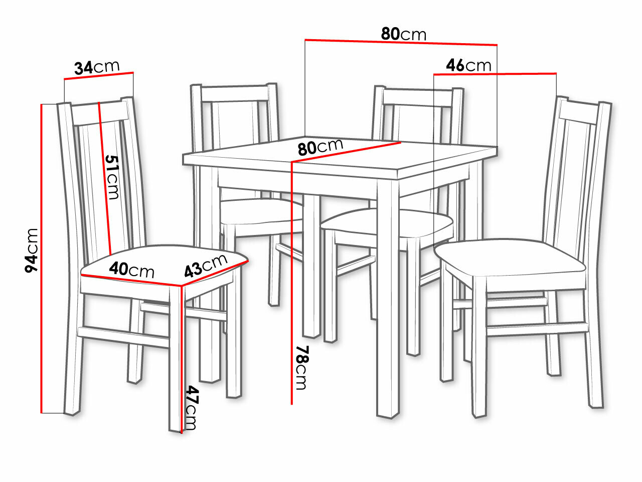Valgomojo komplektas Victorville 279 (Balta)