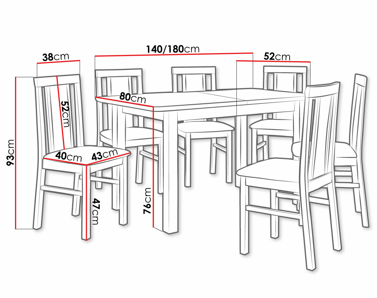 Valgomojo komplektas Victorville 283