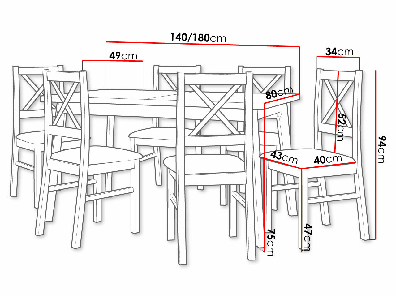 Valgomojo komplektas Victorville 298