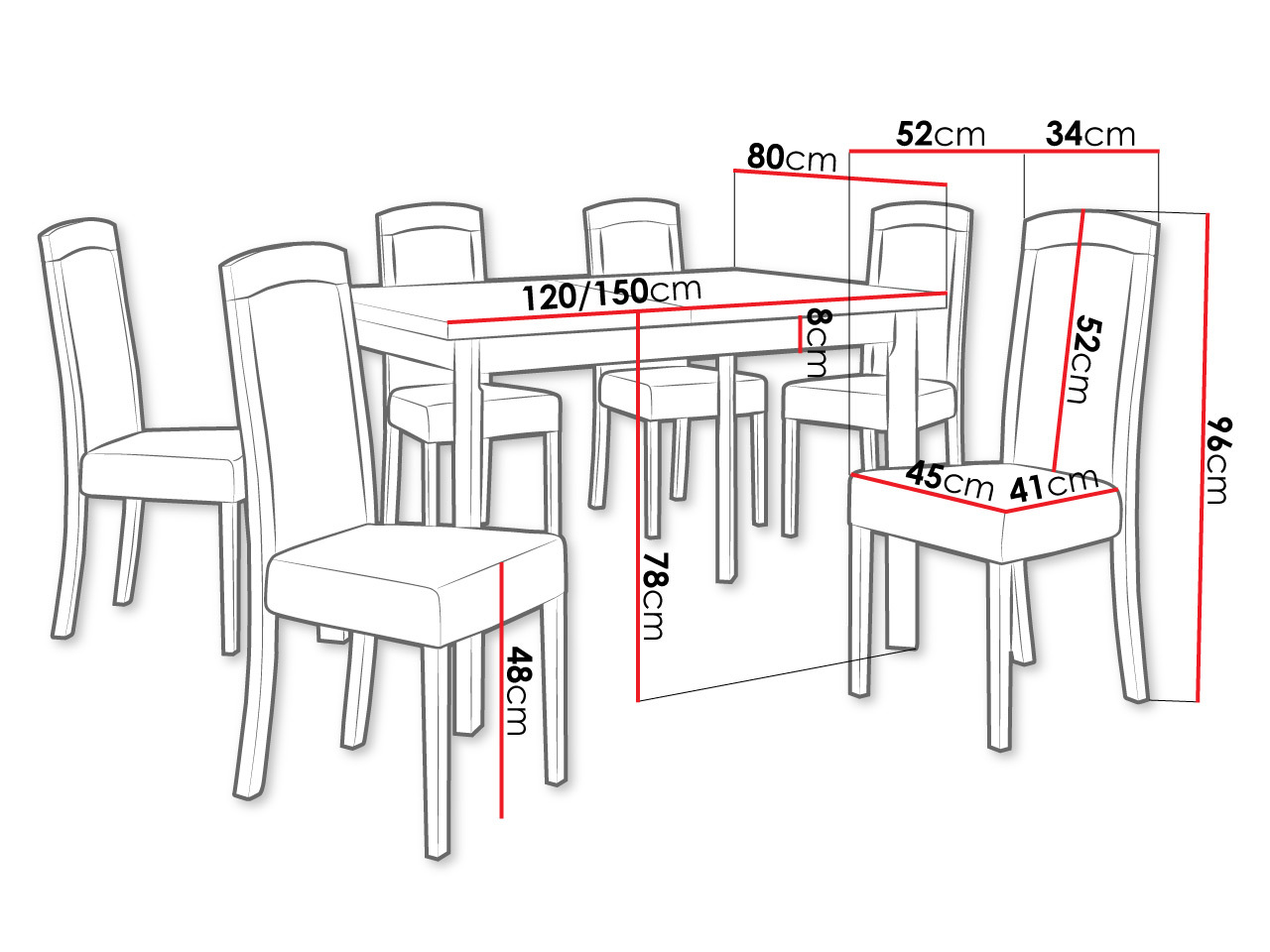Valgomojo komplektas Victorville 351 (Balta)