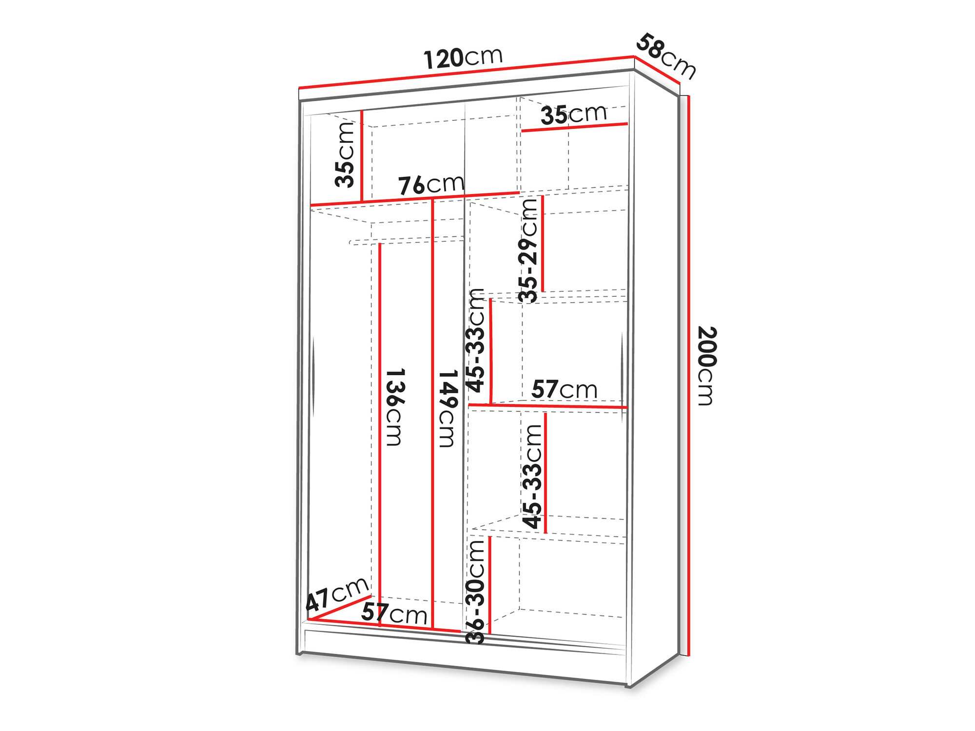 Spinta Closico 148 (Juoda)