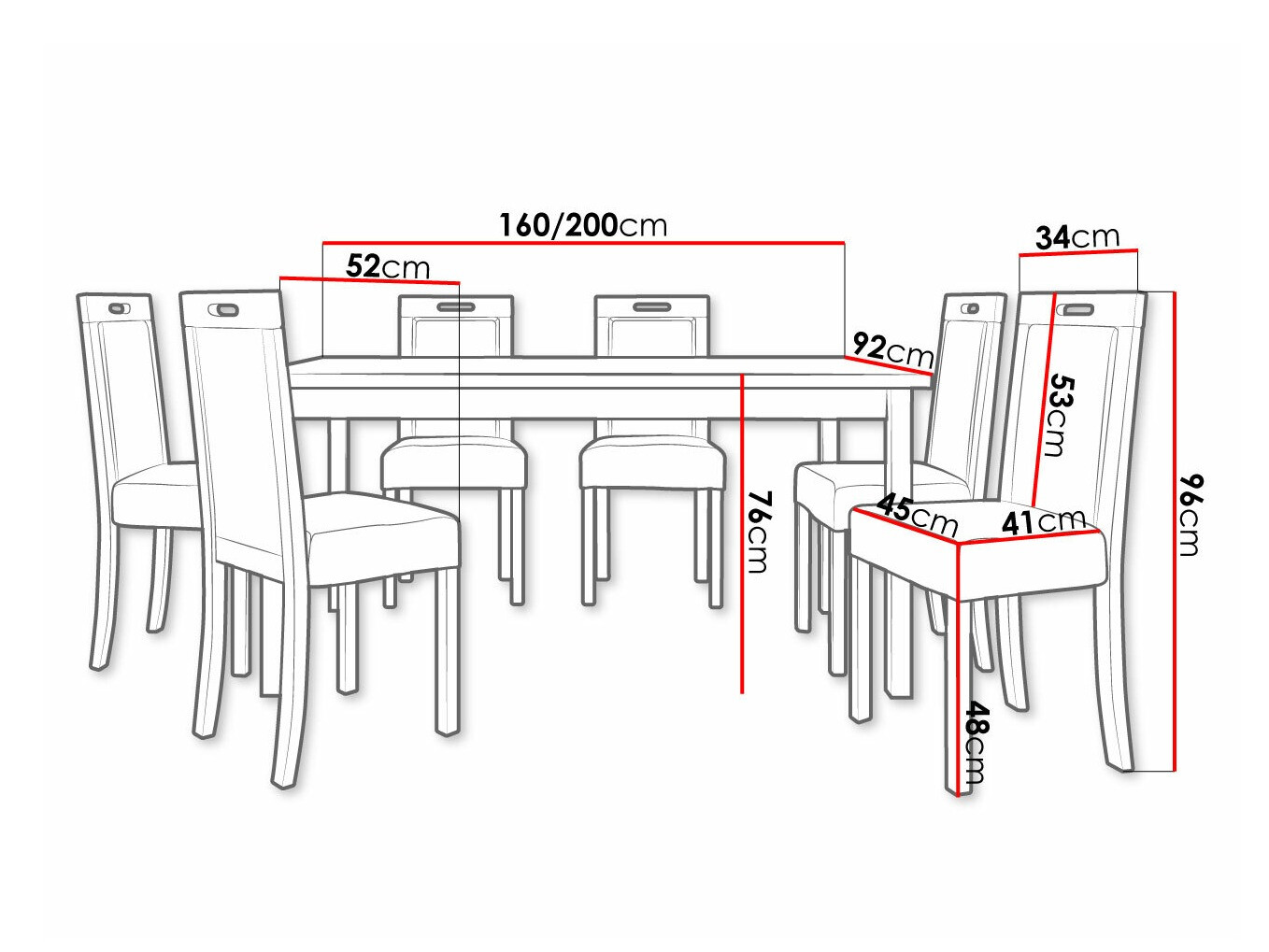 Valgomojo komplektas Victorville 262 (Balta)