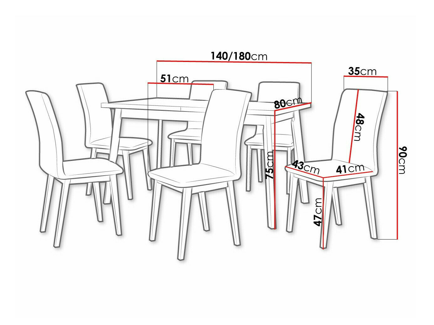 Valgomojo komplektas Victorville 322 (Juoda)