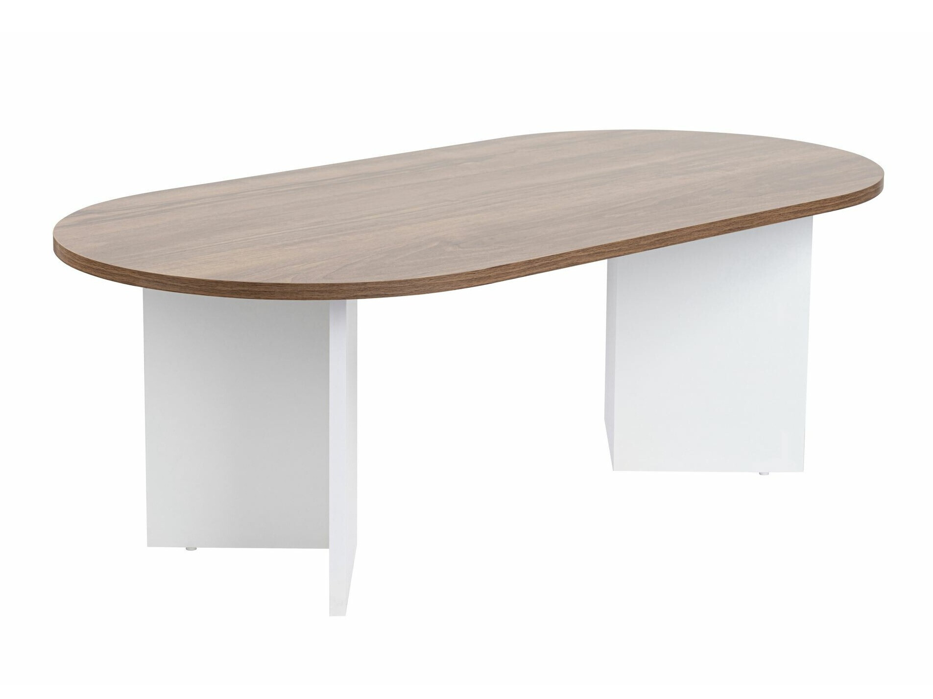 Žurnalinis staliukas Novato 111 (Graikinis riešutas + Balta)