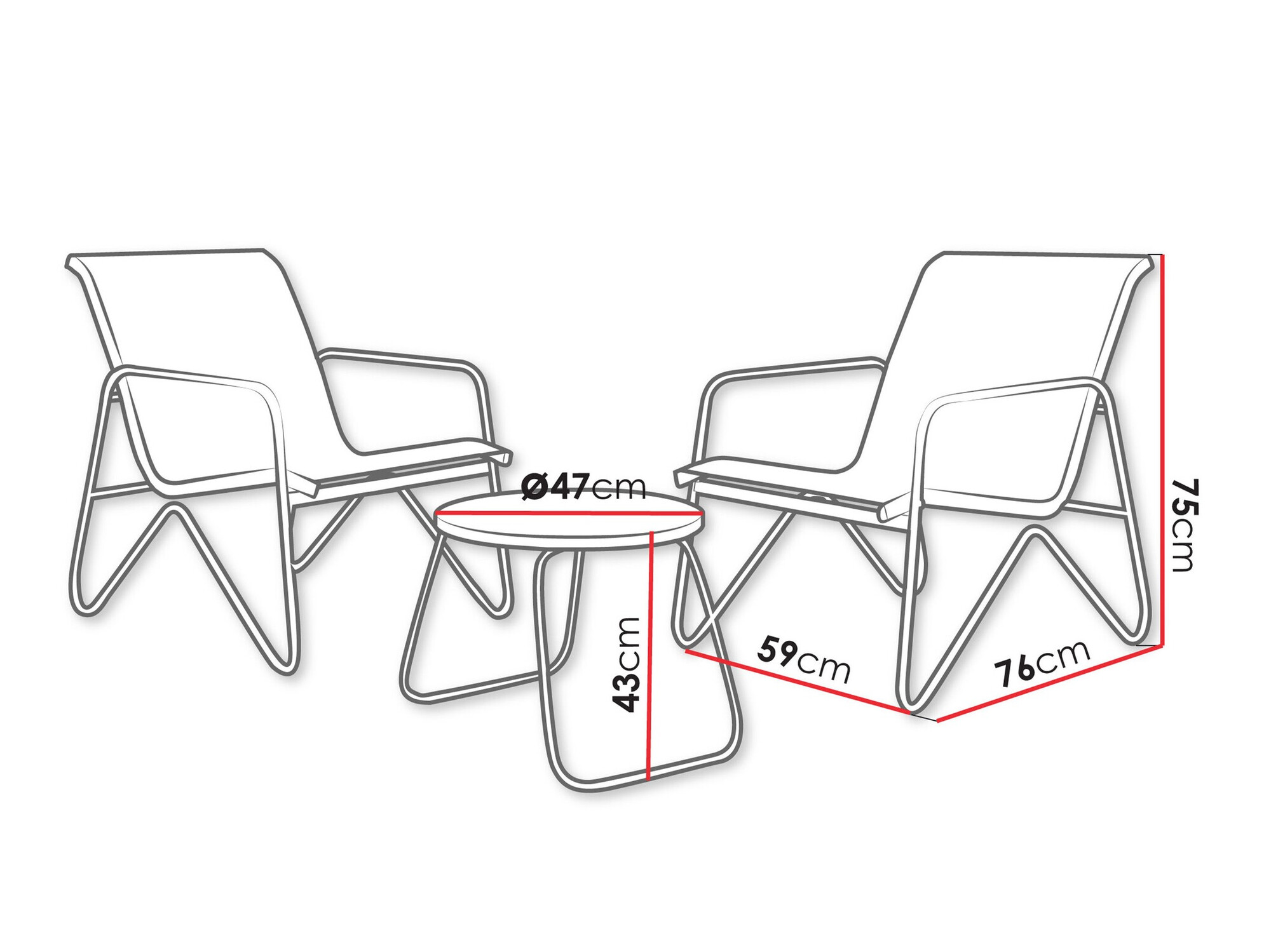 Balkono komplektas Diligium