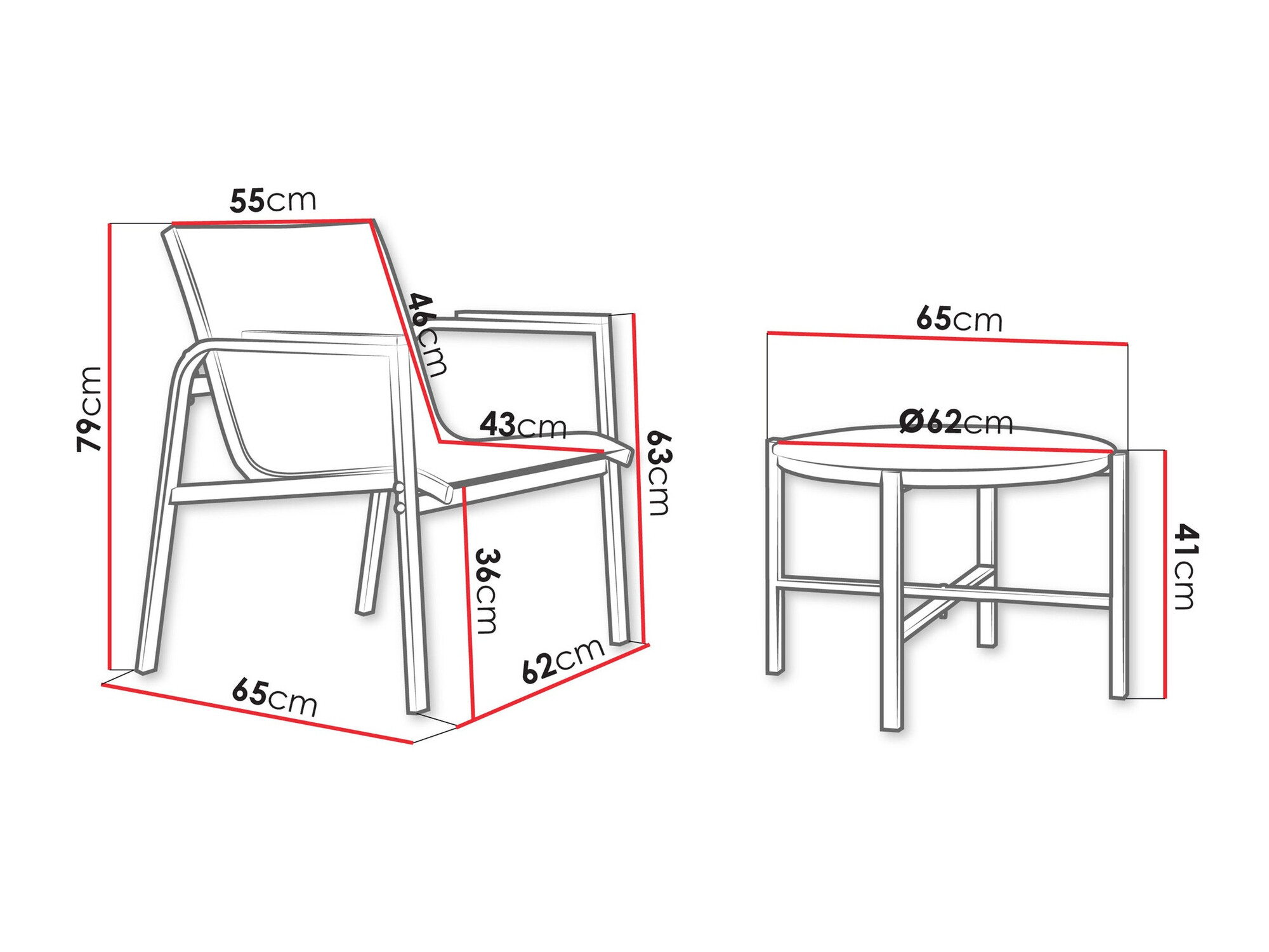 Balkono komplektas Fructar