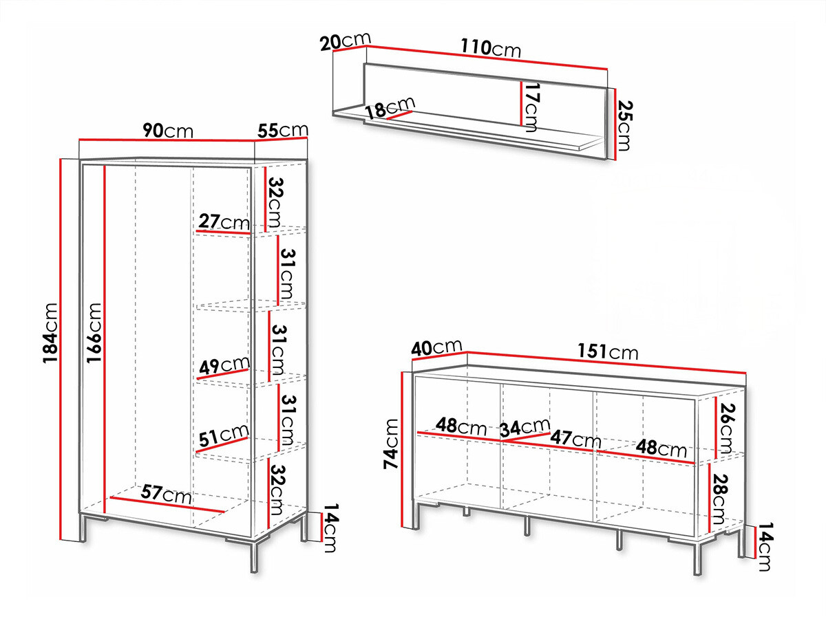 Svetainės komplektas Fabula I