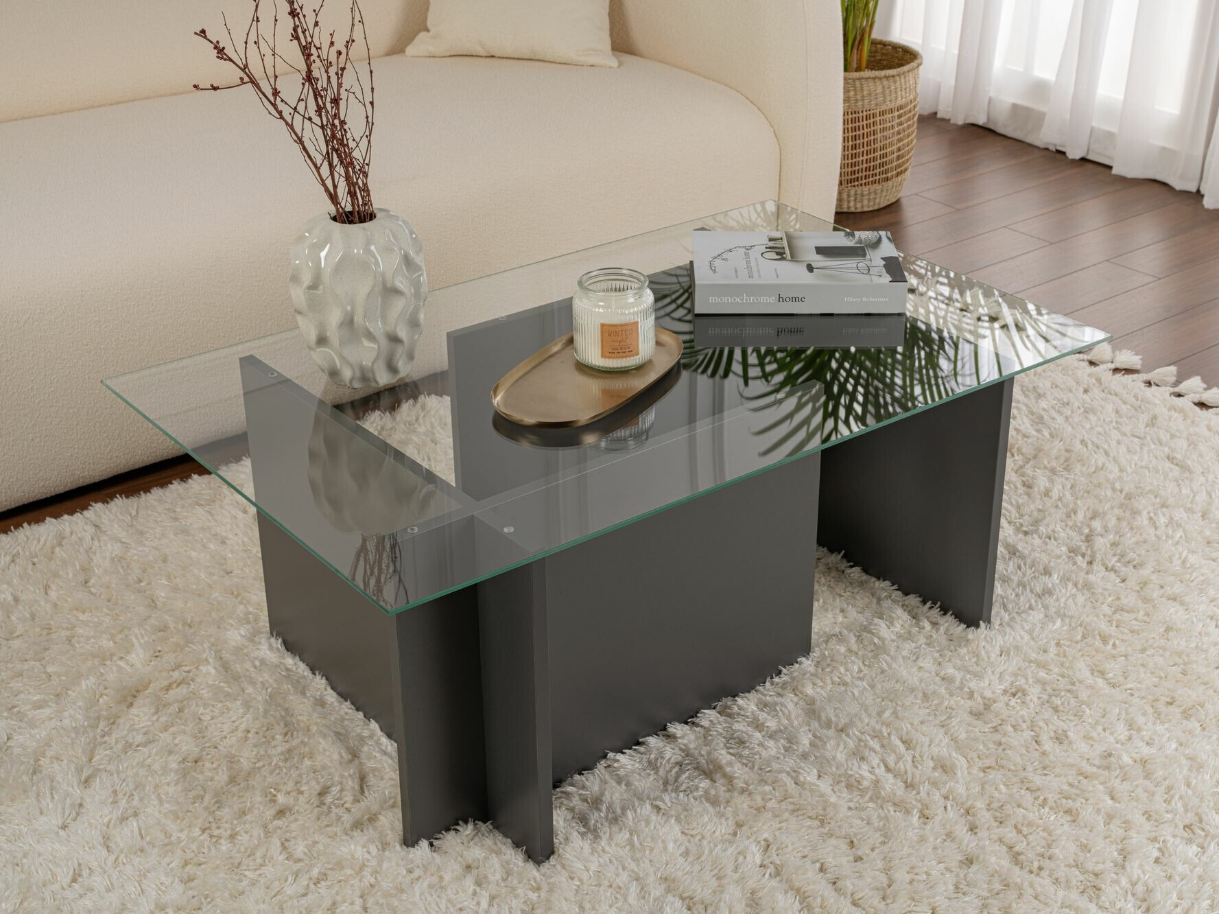 Žurnalinis staliukas Novato 112 (Antracitas)