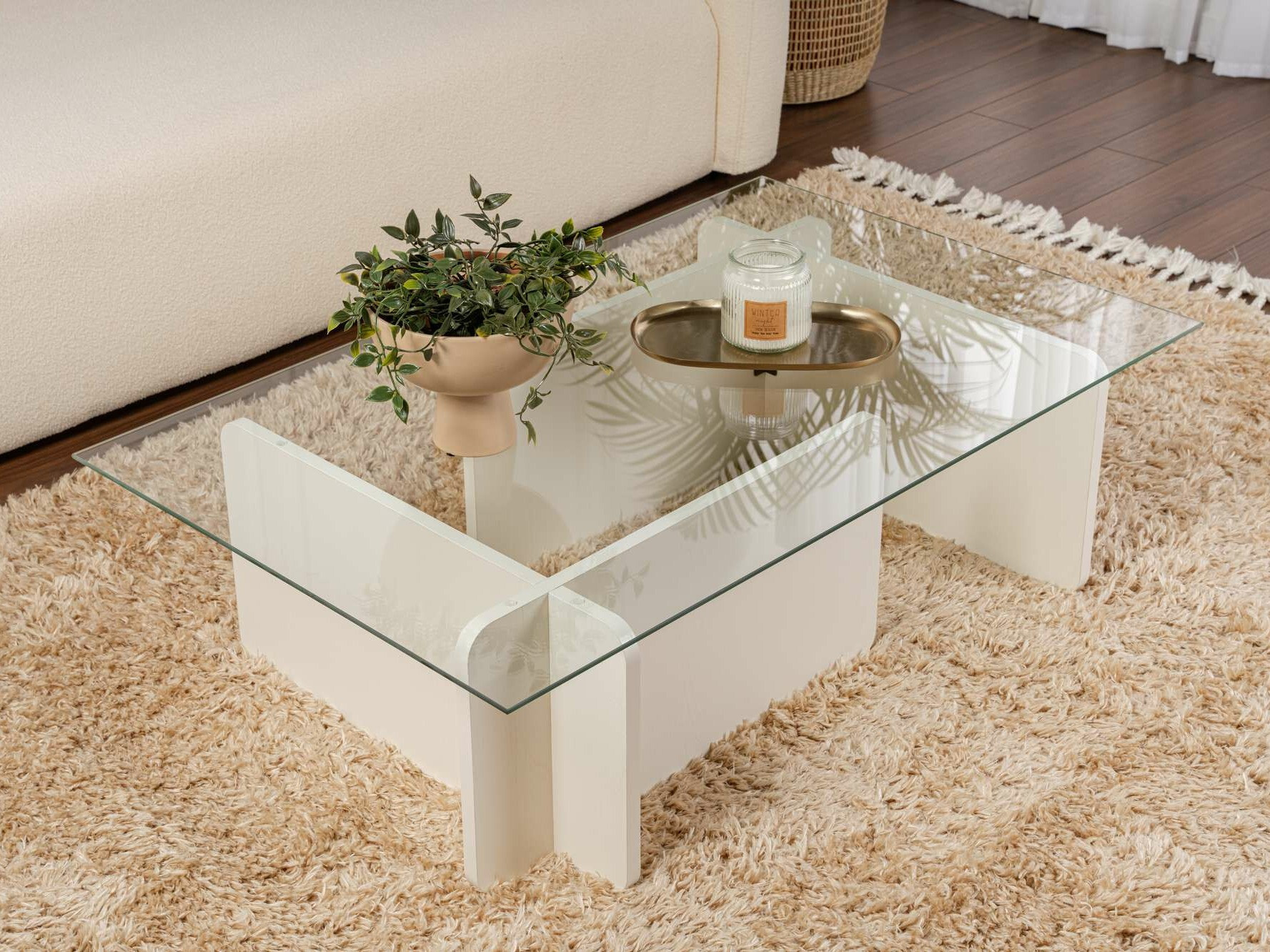 Žurnalinis staliukas Novato 113 (Balta)