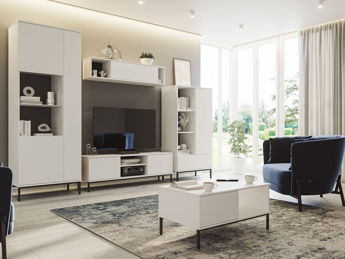 Svetainės komplektas Lomsore 108 (Balta)