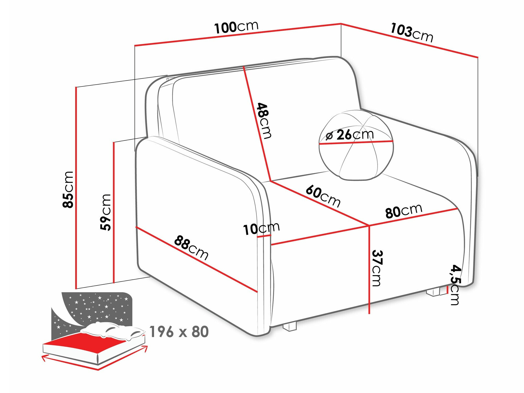 Fotelis Poetal I (Velo 635)