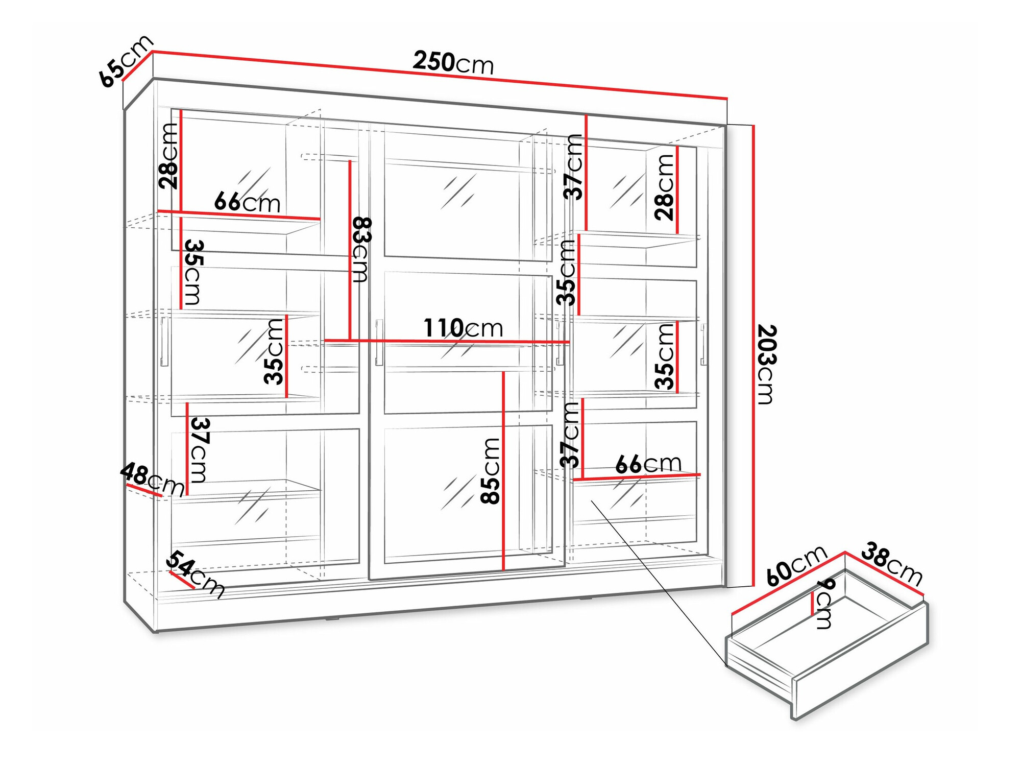 Spinta Comfivo 428 (Juoda)