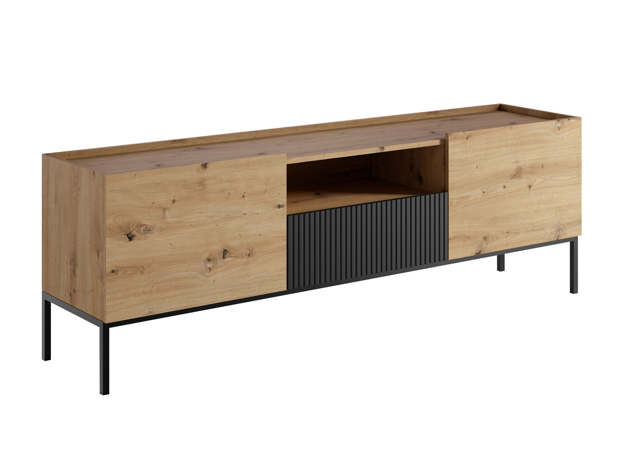 TV staliukas Lunole 109 (Artisan ąžuolas + Juoda)