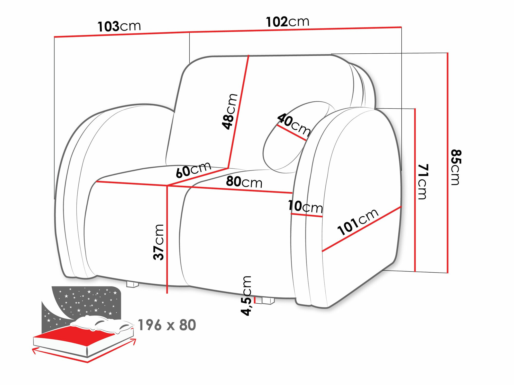 Fotelis Citral I (Velo 623)