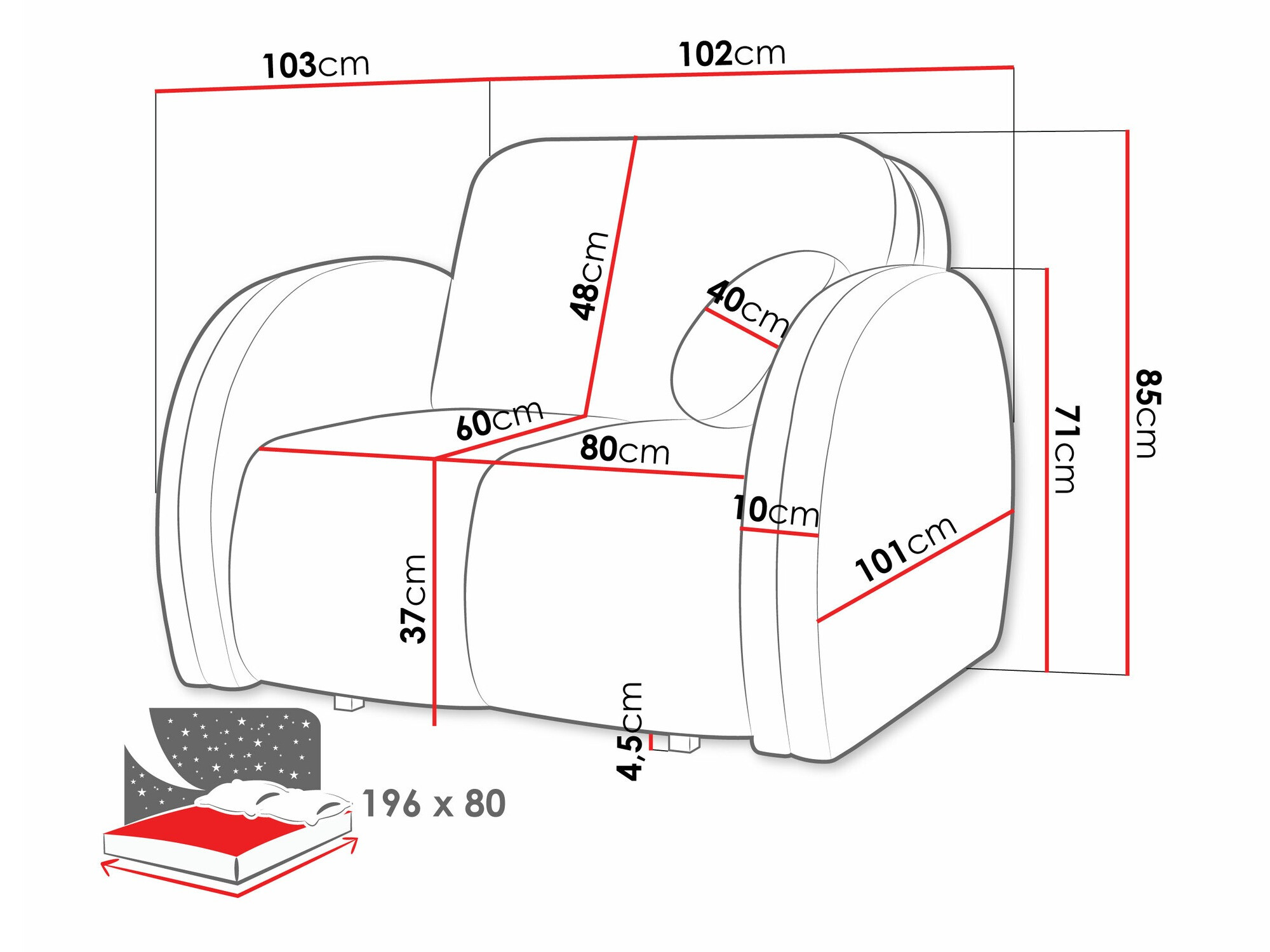 Fotelis Citral I (Velo 627)