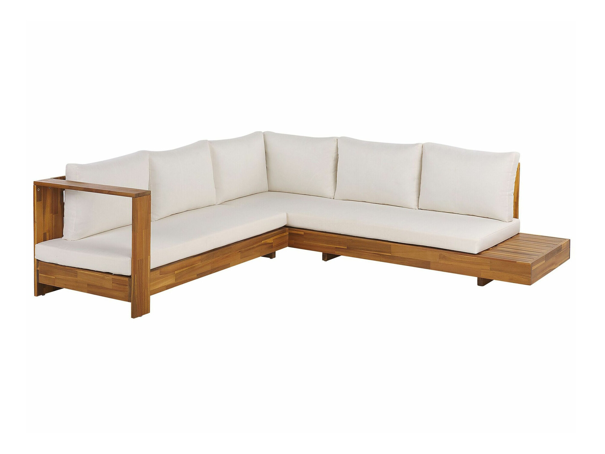 Lauko sofa Berwyn 2548 (Balta + Šviesus medis)