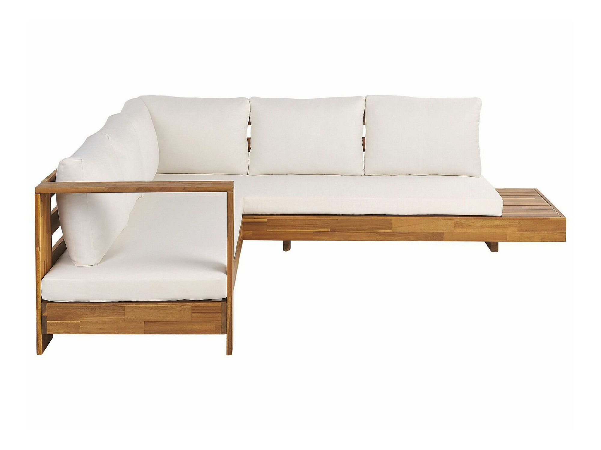 Lauko sofa Berwyn 2548 (Balta + Šviesus medis)