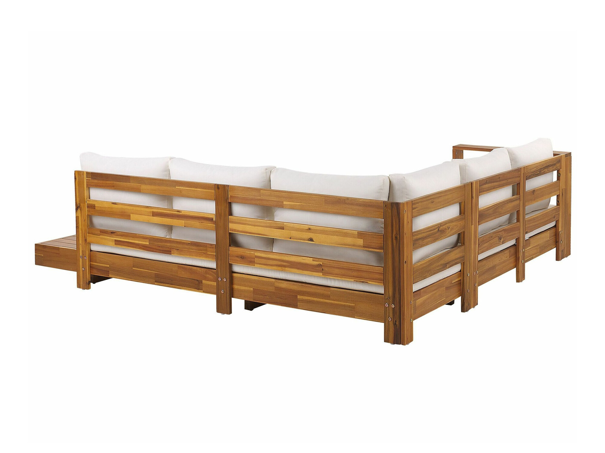 Lauko sofa Berwyn 2548 (Balta + Šviesus medis)