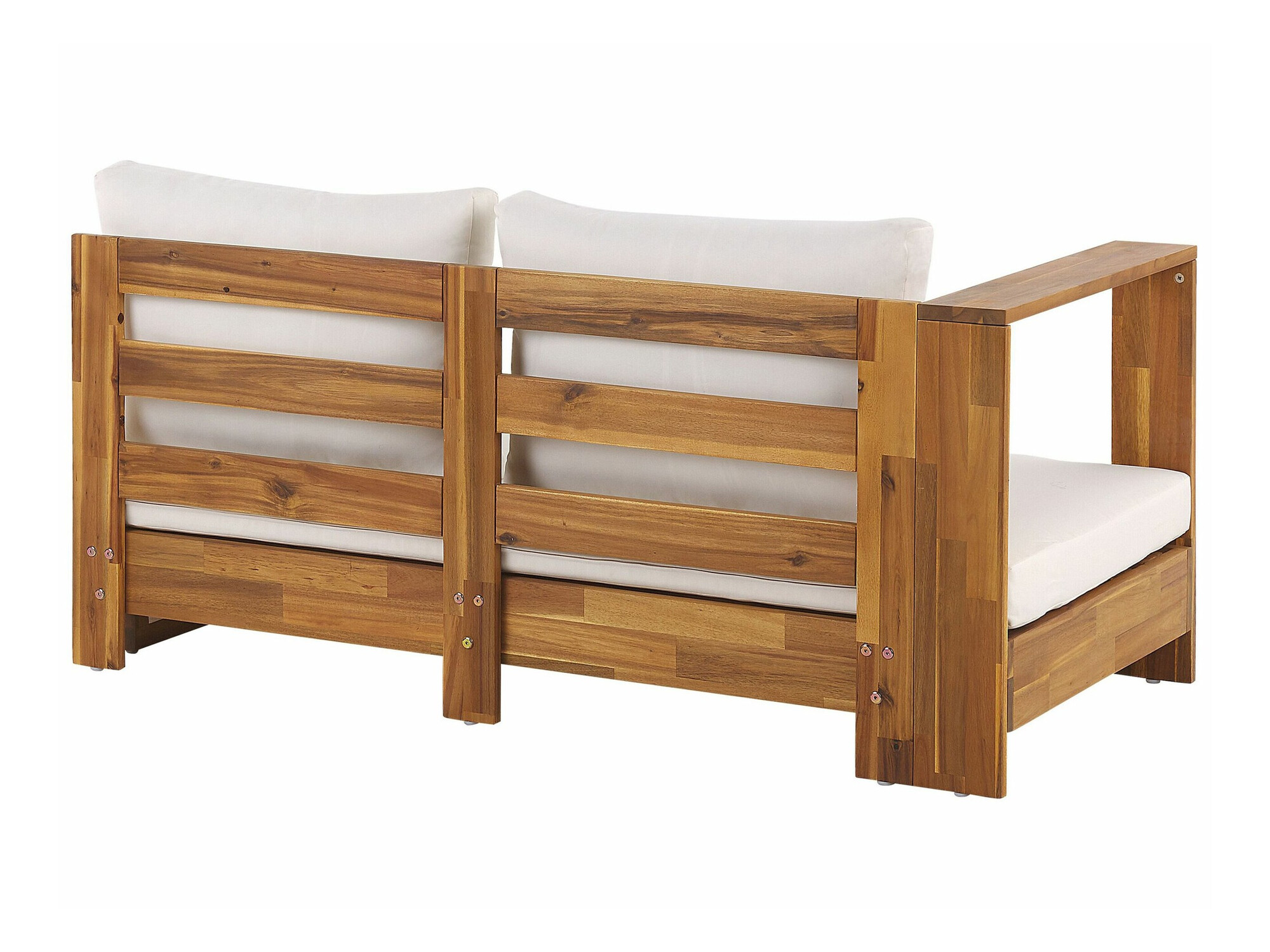 Lauko sofa Berwyn 2548 (Balta + Šviesus medis)