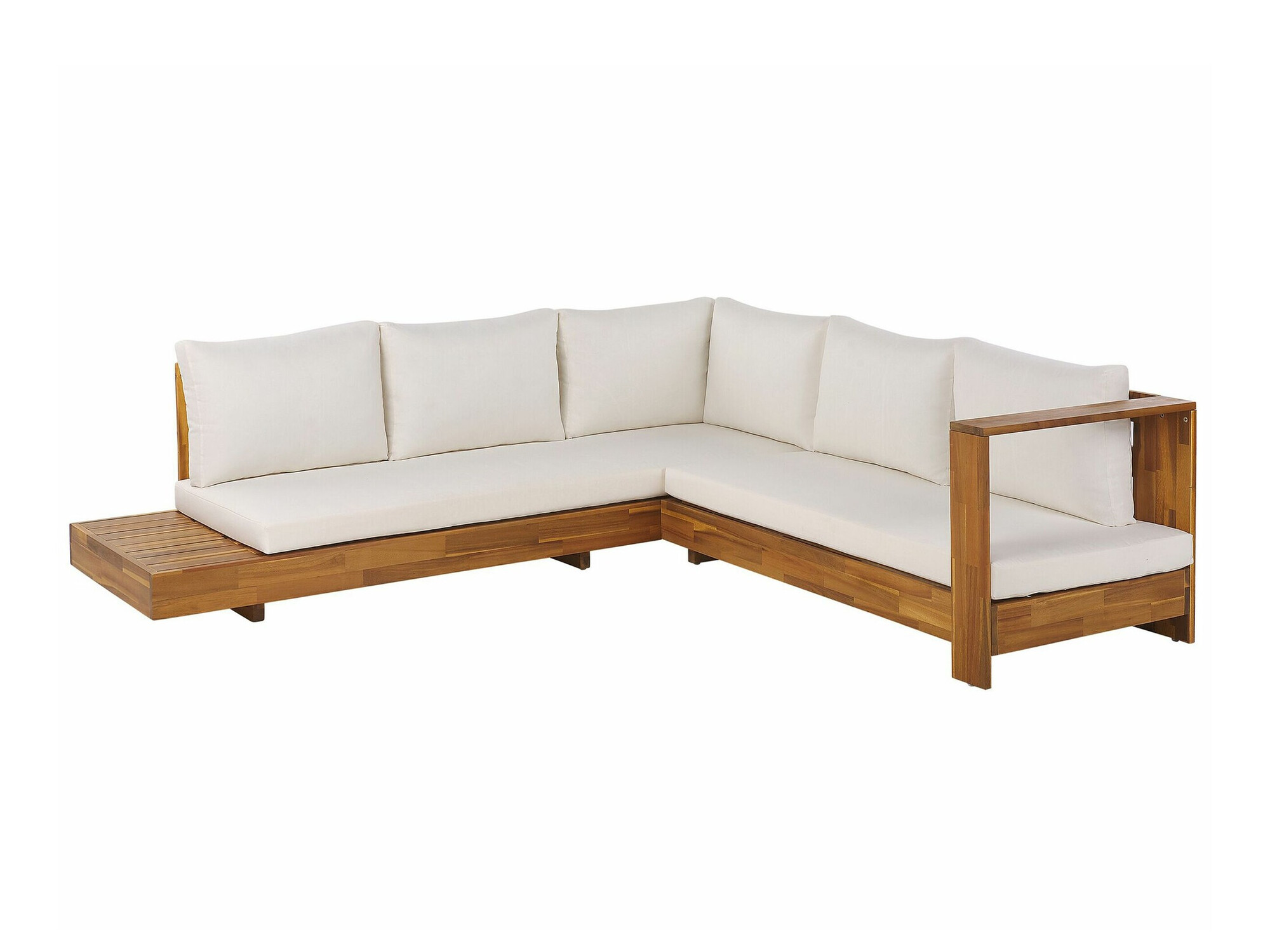 Lauko sofa Berwyn 2548 (Balta + Šviesus medis)
