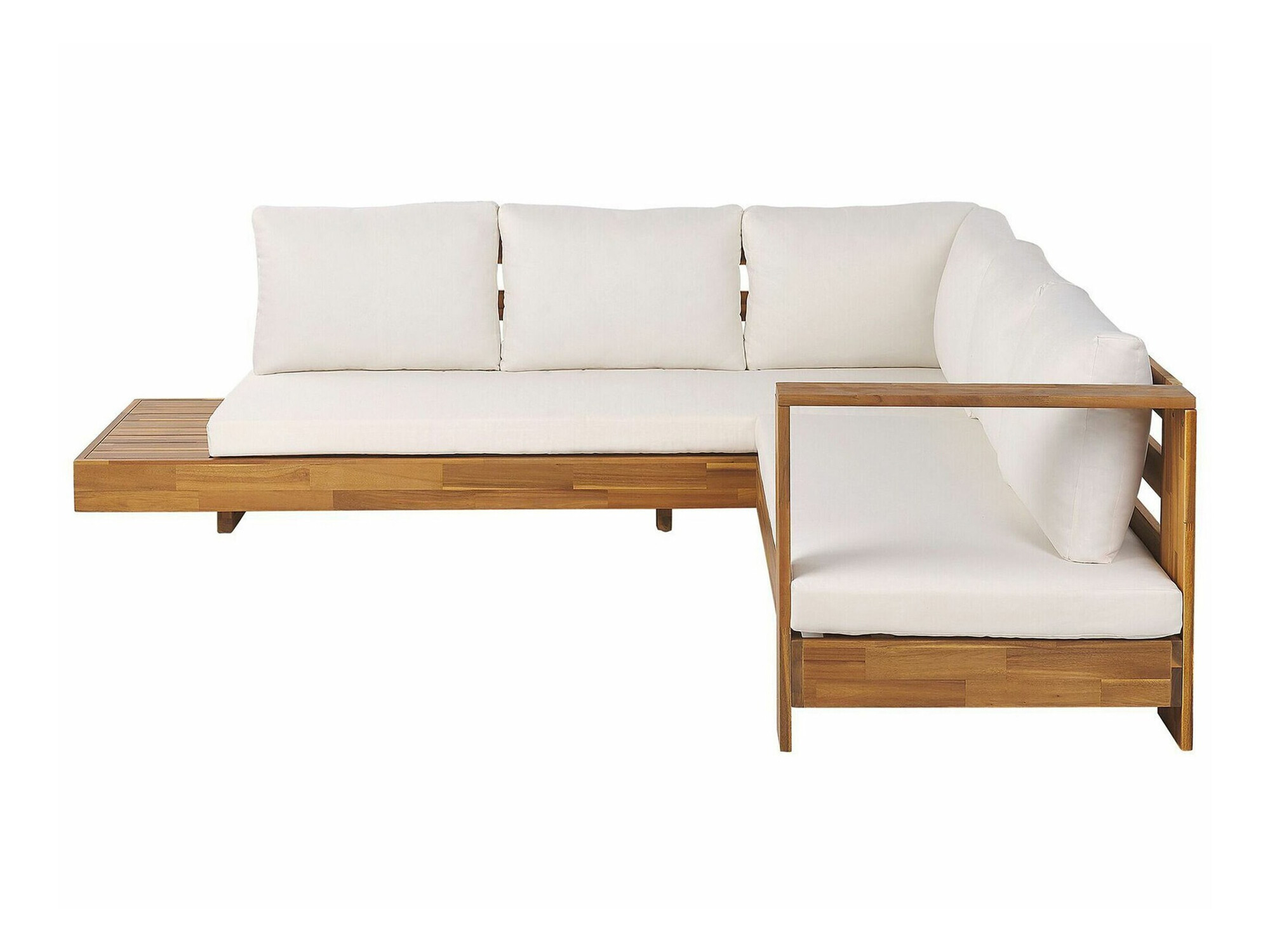 Lauko sofa Berwyn 2548 (Balta + Šviesus medis)