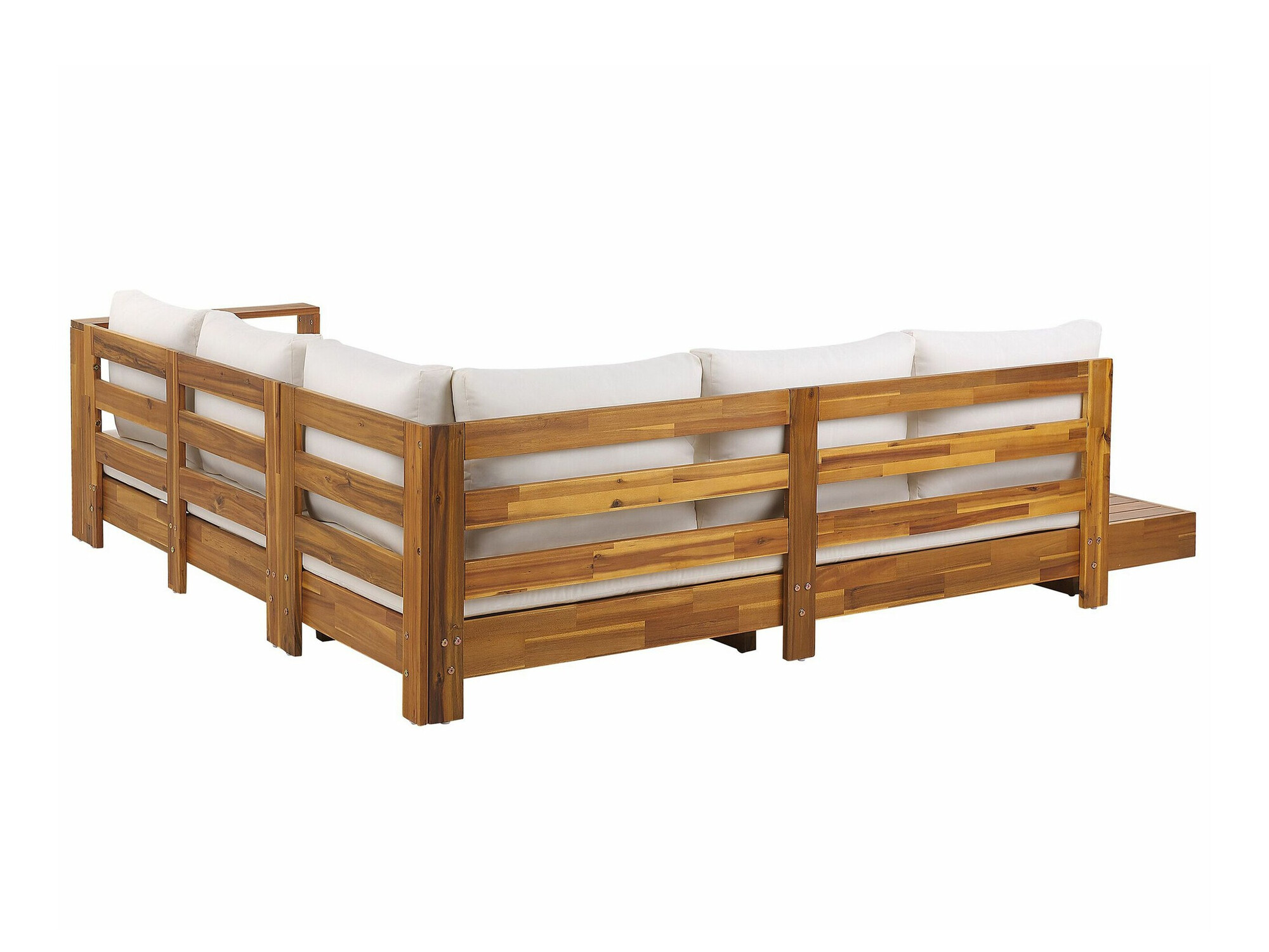 Lauko sofa Berwyn 2548 (Balta + Šviesus medis)