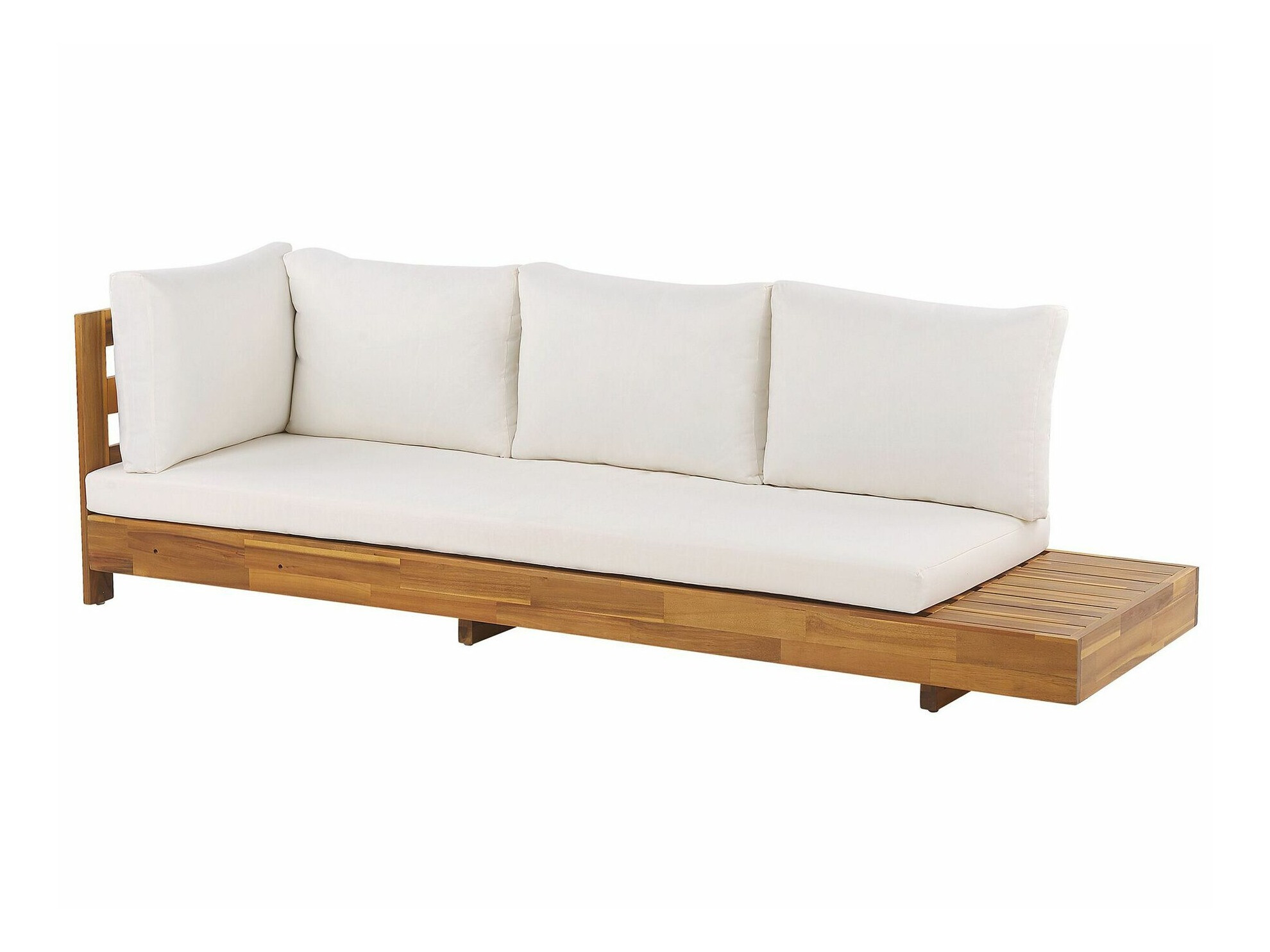 Lauko sofa Berwyn 2548 (Balta + Šviesus medis)
