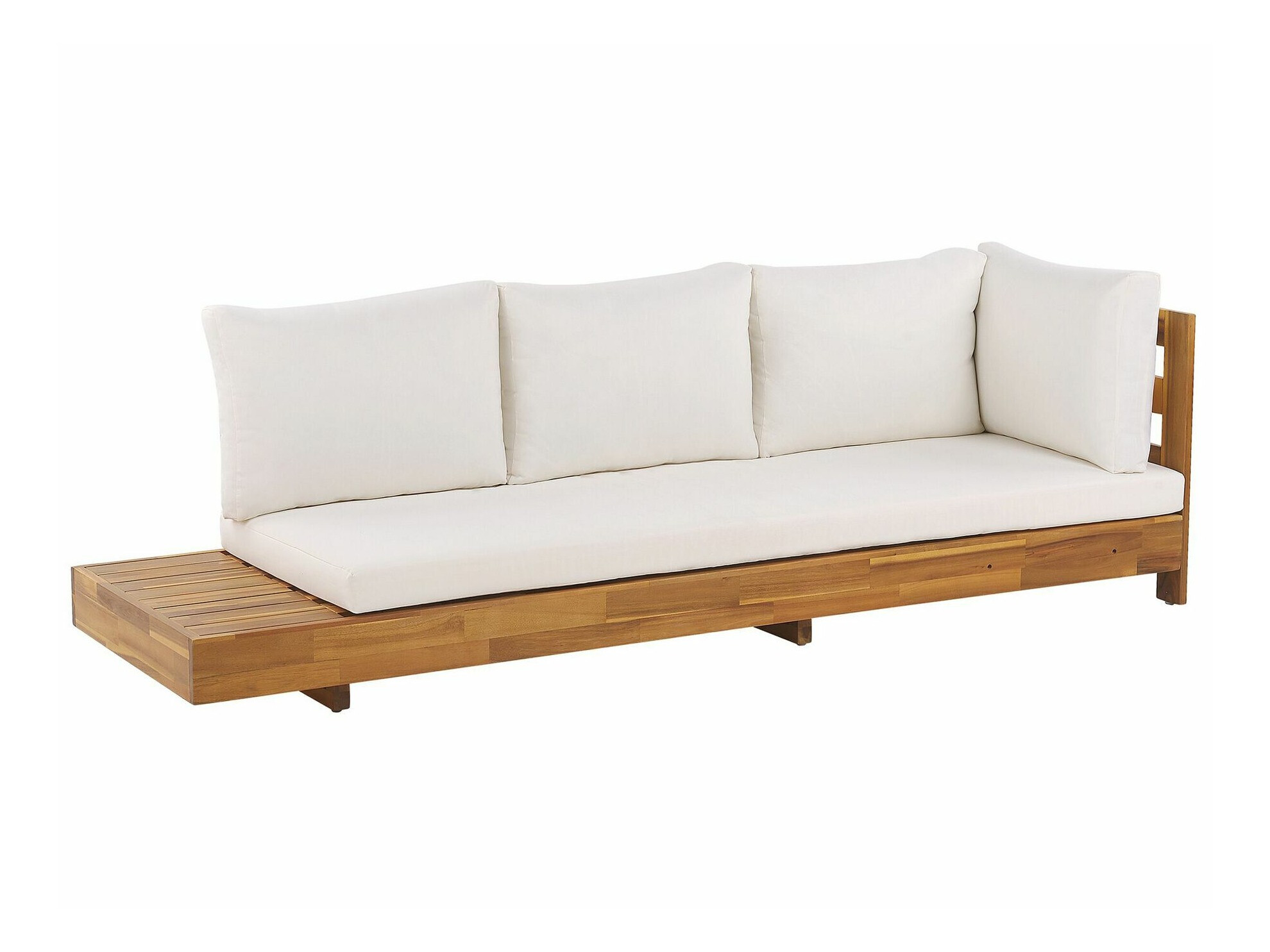 Lauko sofa Berwyn 2548 (Balta + Šviesus medis)