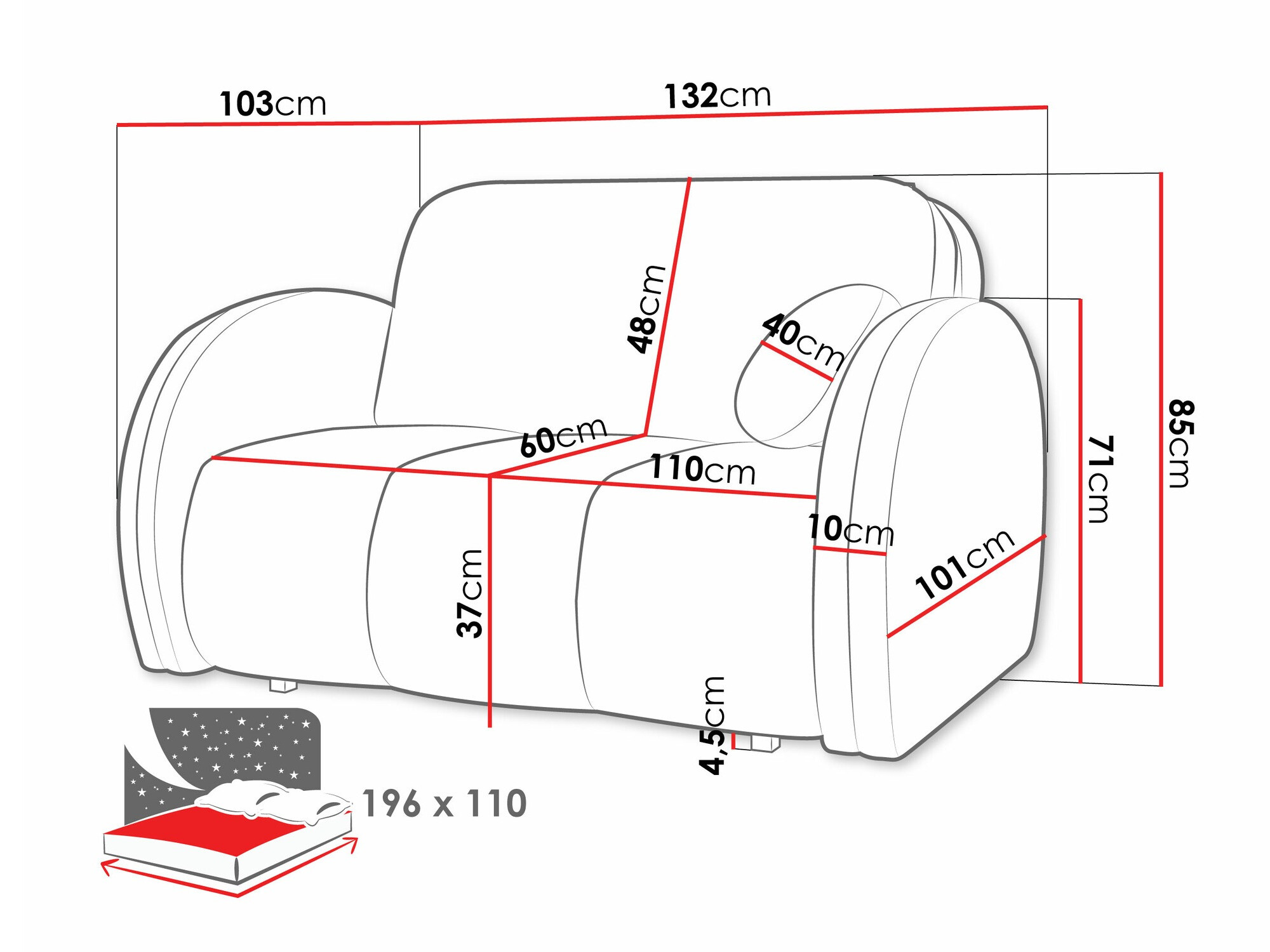 Sofa lova Citral II (Velo 621)