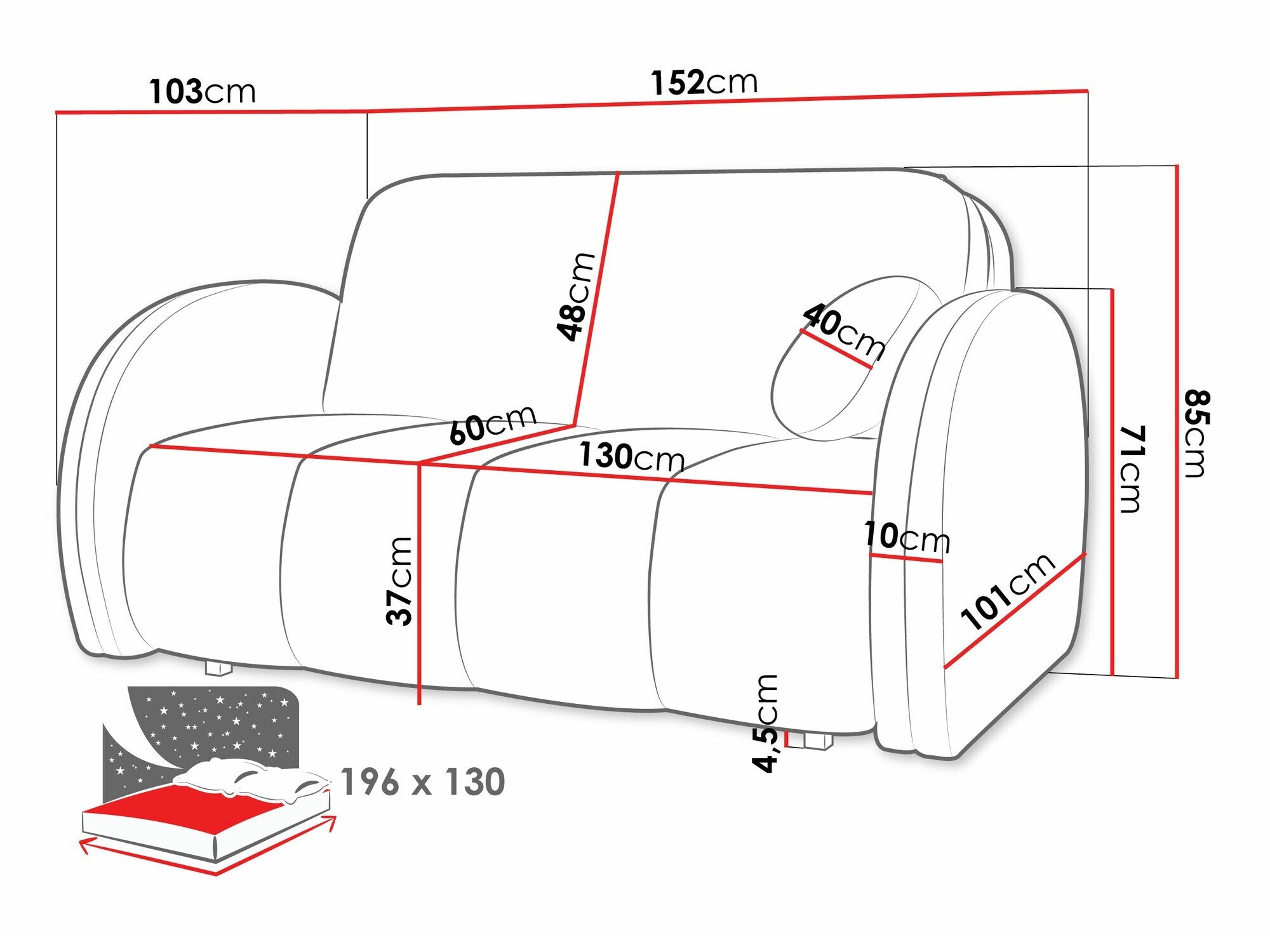 Sofa lova Citral III (Velo 621)